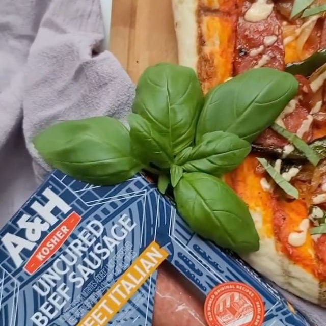 Smoky Sausage Grilled Pizza