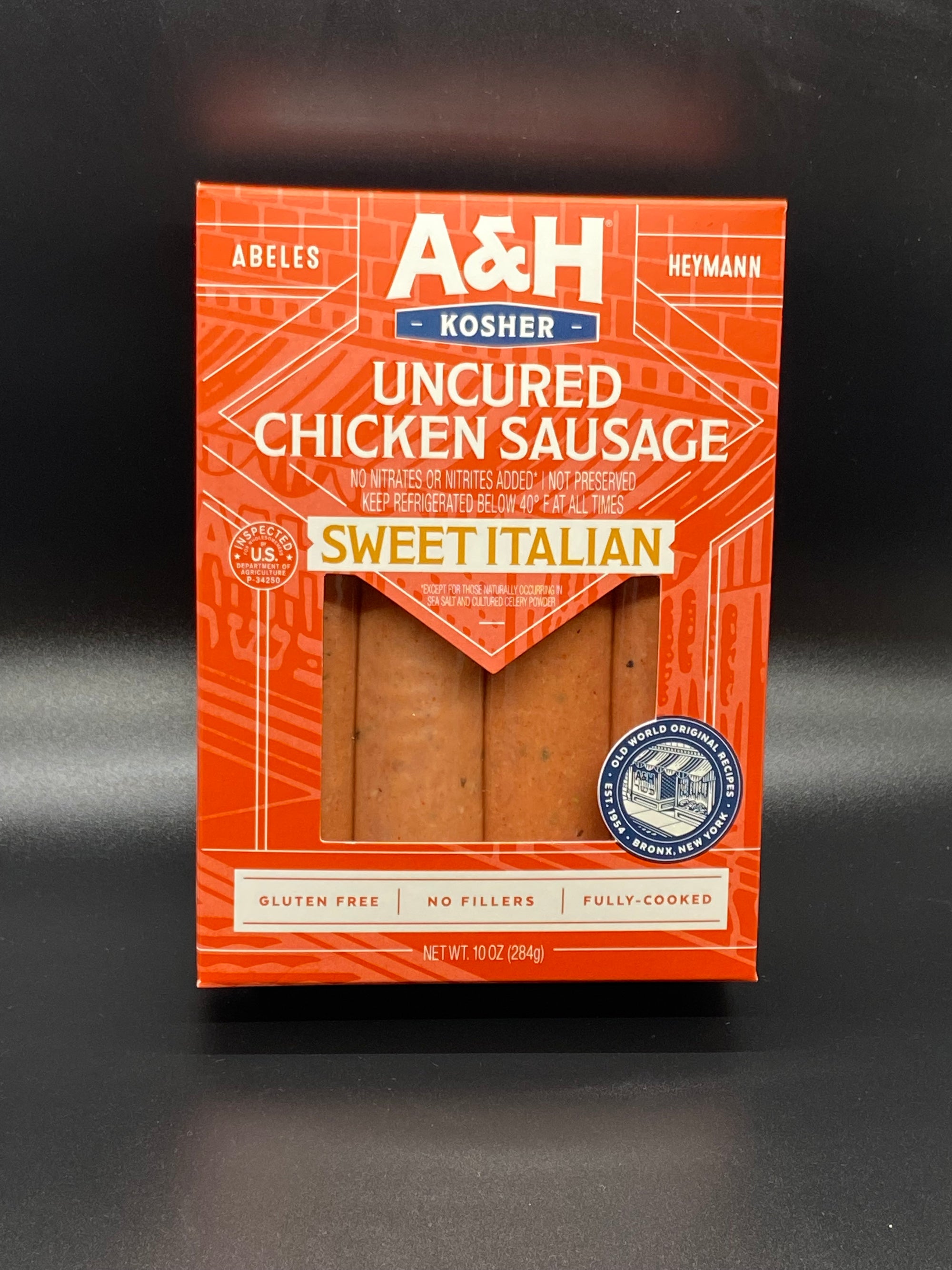 A &amp; H Uncured Sweet Italian Chicken Sausage 10 oz.