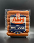 A & H All Beef Kosher Hot Dogs 14 oz.