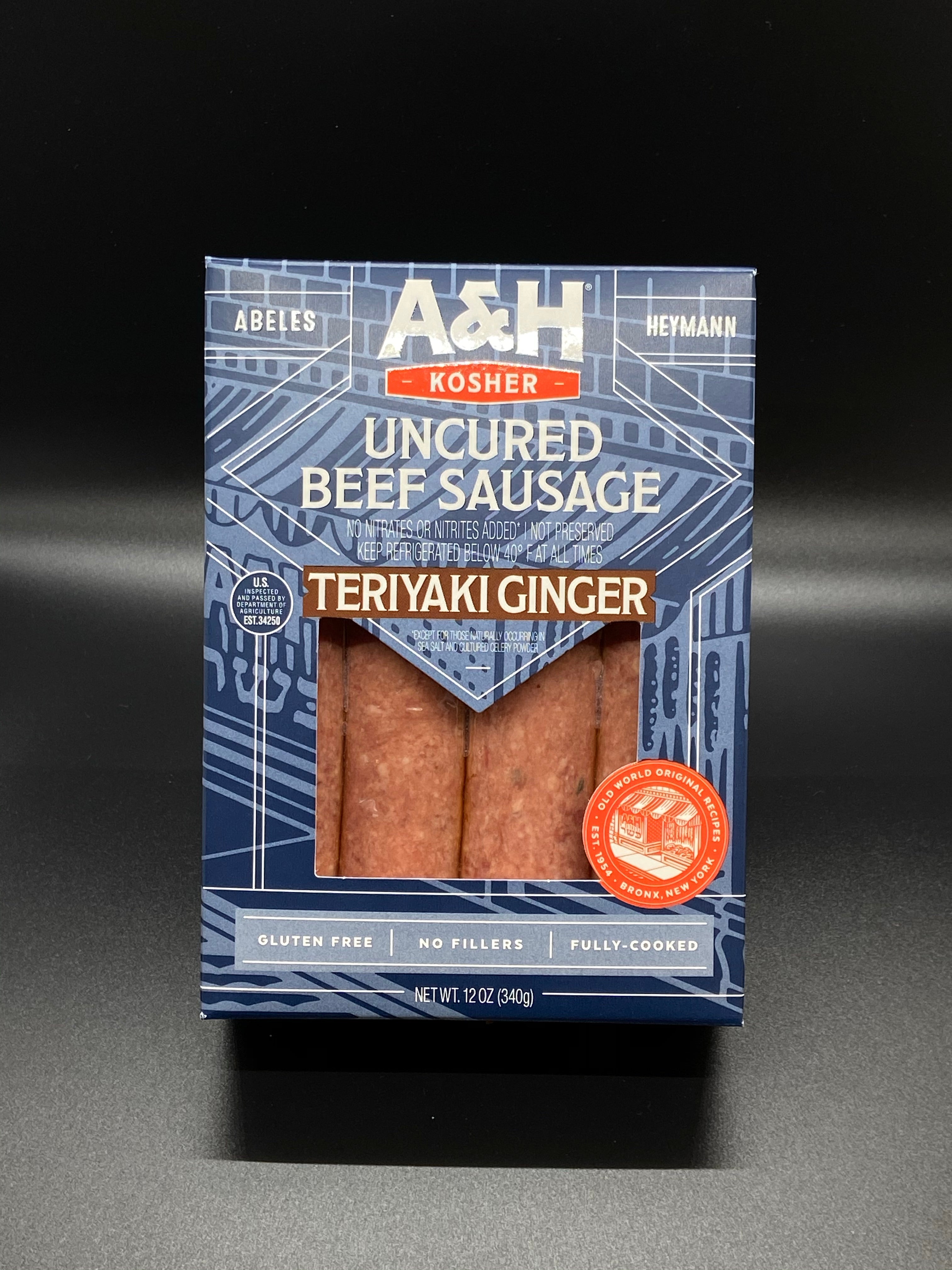 A & H Beef Teriyaki Ginger Sausage 12 oz. – Abeles & Heymann